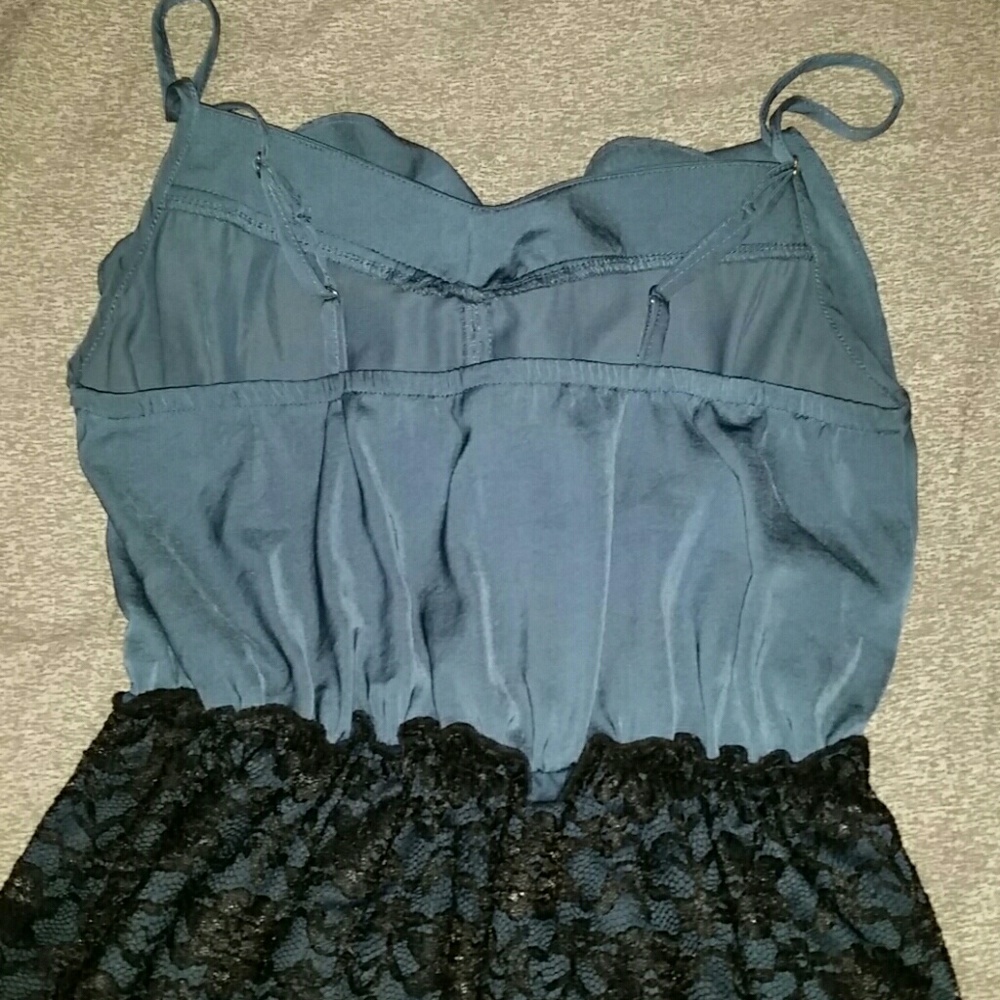 Dark Blue & Lace Dress - Picture 4 of 4